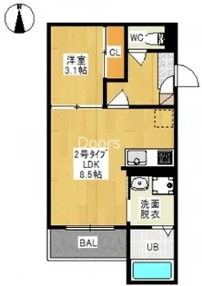 REGALEST下伊福上町ROYALの間取り