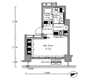 パークアクシス渋谷桜丘ウエストの間取り