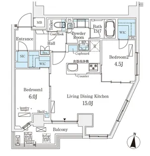 メゾンクロイゾンの間取り