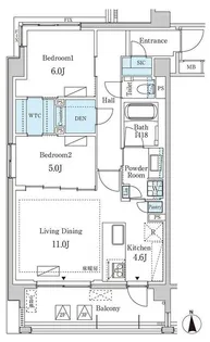 グランドゥールプレミアム代々木大山の間取り