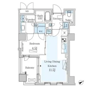 パークアクシスプレミア表参道の間取り