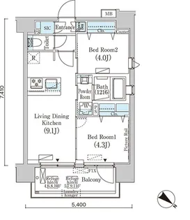 フルハウス赤羽の間取り