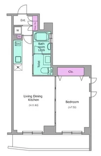 レジディア幡ヶ谷の間取り