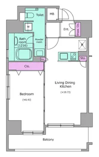 レジディア秋葉原の間取り