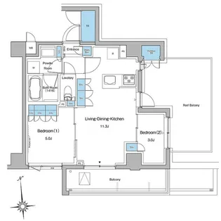 ルフォンプログレ中野坂上の間取り
