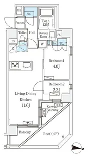 ラティエラ中野新井の間取り