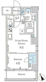 パークアクシス下北沢の間取り