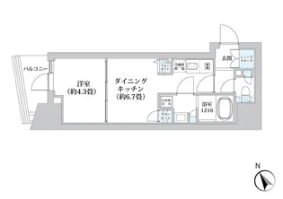 ライオンズフォーシア五反田の間取り