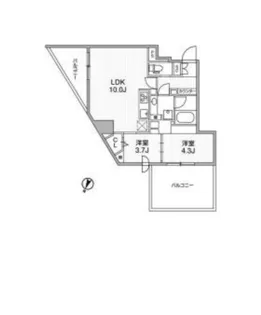 GRANDUO下北沢12【4階】の間取り