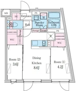 デュオメゾン西新宿【3階】の間取り