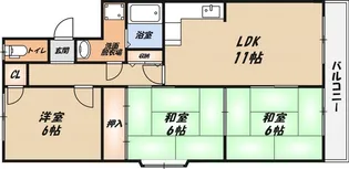 ウエストハイツP2の間取り