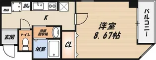 ラ・フォンテ摂津富田【8階】の間取り