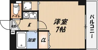 シャトーボヌゥール郡家本町【3階】の間取り