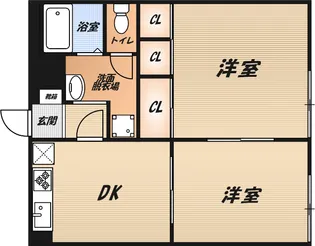 レオパレスパーシモン辻子の間取り