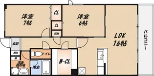 カーサグランデ【2階】の間取り