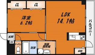 アンプルールフェールオロール【1階】の間取り