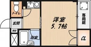 ハイツ富田【1階】の間取り