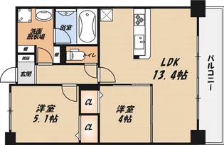 LEVERT高槻の間取り
