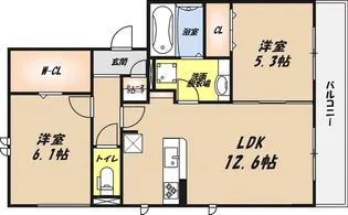 ジョリーメゾンエスト【2階】の間取り