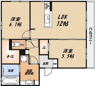 エスポワールルミエールの間取り