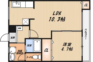 松原マンション【1階】の間取り