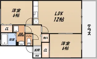ハイカムールA棟の間取り