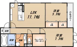 カミーリア北大塚【1階】の間取り