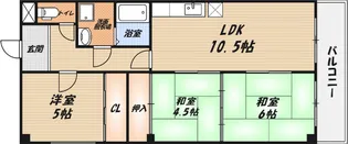 サンヴェール高槻【3階】の間取り