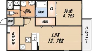 ハイバレーノルド【1階】の間取り