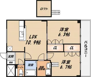 リオグランデ【2階】の間取り