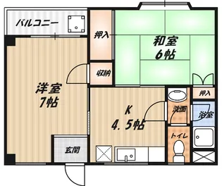 登町ハイツの間取り