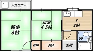 コーポU.1の間取り