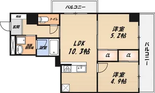 山崎マンション16高槻芥川の間取り