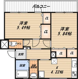 高槻野村マンションの間取り