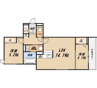 D-residence東五百住町【3階】の間取り