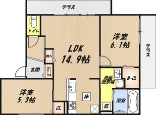 D-residence下田部A棟の間取り