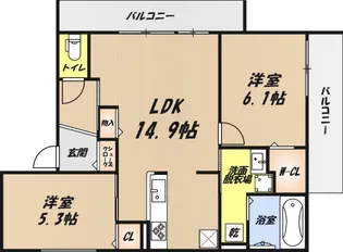 D-residence下田部A棟の間取り