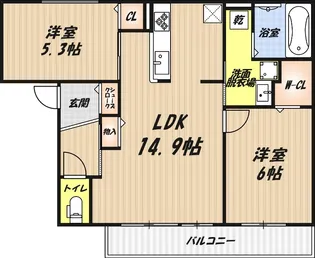 D-residence下田部A【3階】の間取り