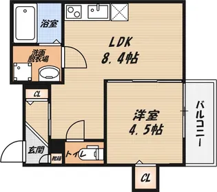 仮称)高槻市古曽部共同住宅の間取り