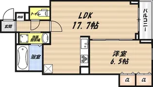 クローバーフレア【102号室】の間取り