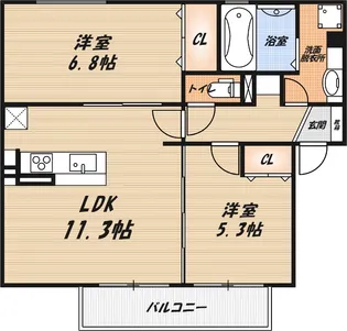 カミーリア北大塚【2階】の間取り