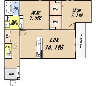 ロンジェヴィータ【3階】の間取り