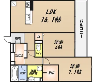 ロンジェヴィータ【3階】の間取り