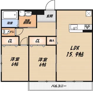大蔵司2丁目共同住宅(仮称)【1階】の間取り