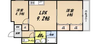 Healing Grace高槻高西町 A棟【3階】の間取り