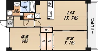 グランコート高槻の間取り