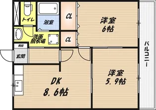 パームヒルズ【2階】の間取り