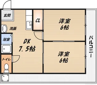プレアール高槻春日の間取り