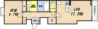 ユニゾン安満A棟の間取り