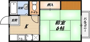 ハイツ山川【2階】の間取り